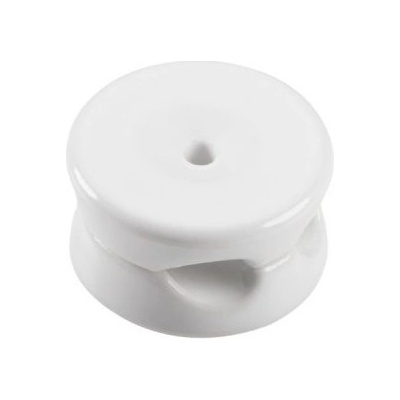 Elhard Držák na 2 kabely, nástěnný Retro Keramik, 33x18mm, bílý KP1004W