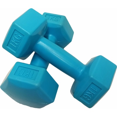 S-SPORT PVC činka na ruky šesťhranná 2x1 kg