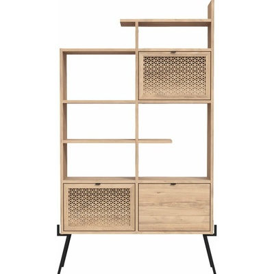 Knižnica v dekore duba v prírodnej farbe 95x170 cm Ecrin – Marckeric
