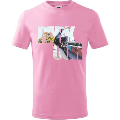 Parkour nápis v meste tričko Ružová