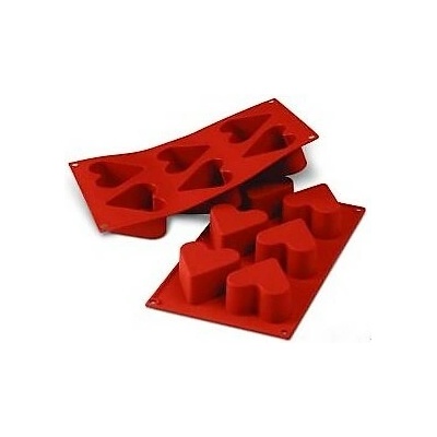 Silikomart Forma silikonová - 6x velké Srdce