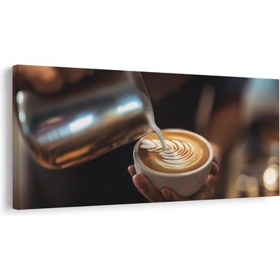 Obraz mistrovství v latte art - 80x40
