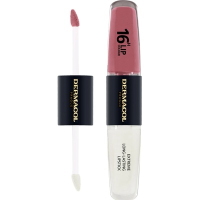 Dermacol Dlouhotrvající dvoufázová barva na rty a lesk 16H Lip Colour Extreme Long-Lasting Lipstick 33 4 + 4 ml