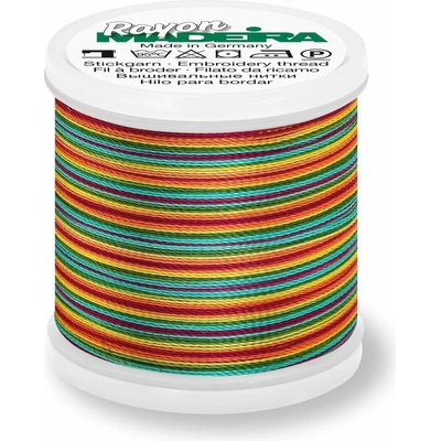 Vyšívací nit Madeira Rayon Multicolor č. 40 (200m) barva 2147 lav/red/yellow/green