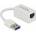 DeLock Adapter USB 3.2 Gen 1, USB-A plug > RJ-45 socket (white, 13cm, Gigabit LAN)