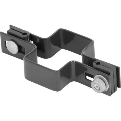 Objímka Strend Pro EUROSTANDARD, 60x40 mm, priebežná, antracit, Zn+PVC, RAL7016, na hranatý stĺpik