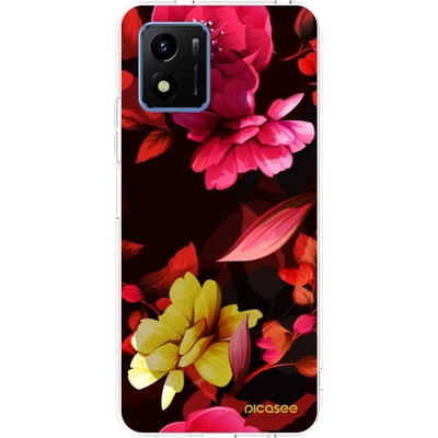 Pouzdro Picasee silikonové Vivo Y01 Dark Peonny čiré