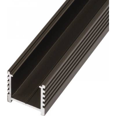 LED profil N12B - nástěnný bronzový - Profil bez krytu 2m