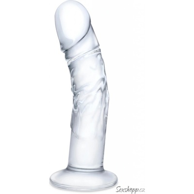 Glas Curved Realistic Glass Dildo With Veins