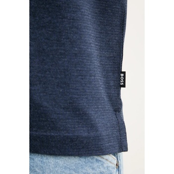 BOSS Памучна тениска boss в тъмносиньо с изчистен дизайн 50534030 (50534030)