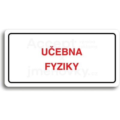 ACCEPT Piktogram UČEBNA FYZIKY - bílá tabulka - barevný tisk