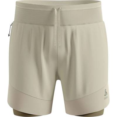 Odlo Мъжки шорти за бягане Odlo X-Alp Trail 6 Inch 2-in-1 Short Running shorts - Agate Gray / Vetiver (012-4413-0111)