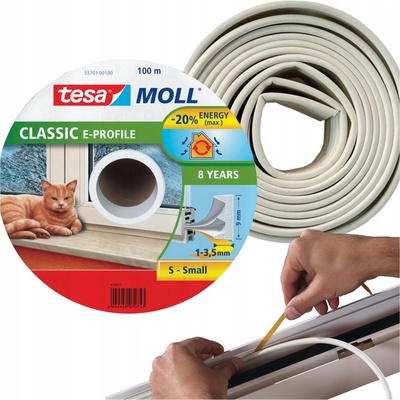TESA Těsnění "E", 9 x 4 mm x 100 m – Sleviste.cz