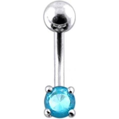 Šperky4U stříbrný piercing do pupíku zirkon BP01027-Q