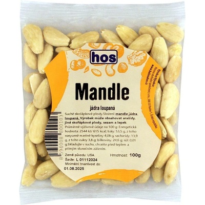 HOS Mandle jádra loupaná 100 g