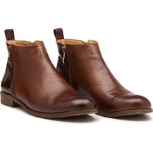 Kožené členkové čižmy Chelsea MARA hnedé