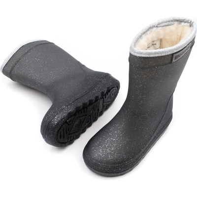 En Fant detské gumáky thermo boots glitter ebony