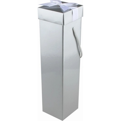 Dárková krabička na víno - stříbrná