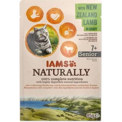 IAMS Cat Senior jahňacie v omáčke 85 g