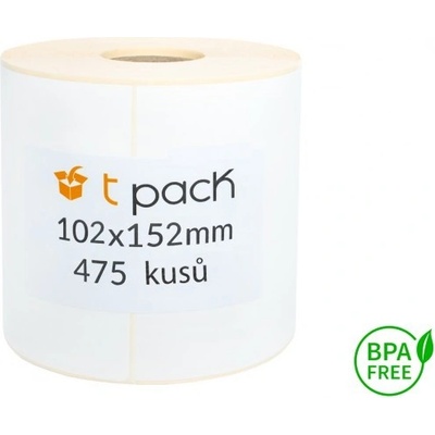 T-Pack ETR10215201 Termotransferové etikety 102 x 152 mm 475 ks
