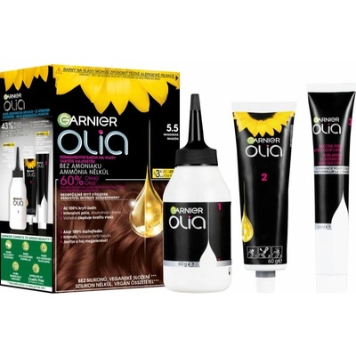 Garnier Olia Big Kit permanentní barva na vlasy odstín 5.5. Mahogany Brown