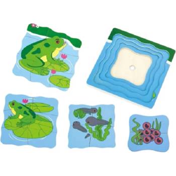 Image 1 of Viga Toys Образователен пъзел Viga - Еволюция на жаба (59516)