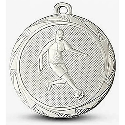 ME104 Medaila kovová strieborná ø 45mm: Futbal