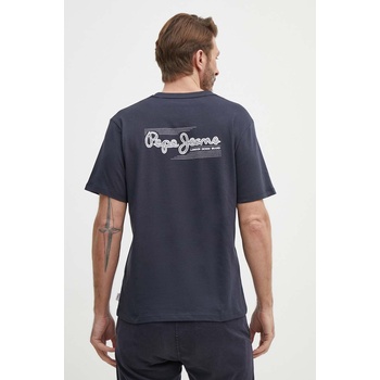 Pepe Jeans Памучна тениска Pepe Jeans SINGLE CLIFORD в тъмносиньо с принт PM509367 (PM509367)