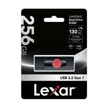 Image 1 of Lexar JumpDrive Dual Drive D300 256GB USB 3.2 (LJDD300256G-BNBNG)