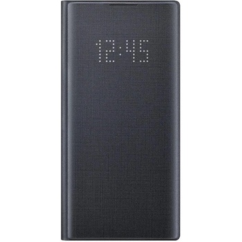 Samsung Оригинален Активен Калъф за SAMSUNG Note 10 Led View Cover Book Case Ef-Nn970pbe, Черен (Ef-Nn970pbegww)