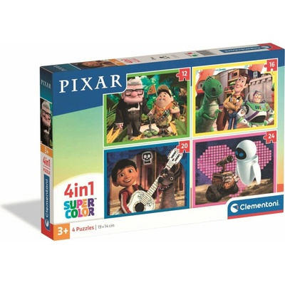 Clementoni sada 4v1 Rozprávky Pixar 12,16,20,24 dielov