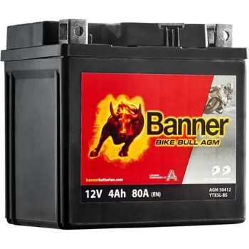 Image 1 of Banner Bike Bull AGM 12V 4Ah right+ YTX5L-BS (504 12)