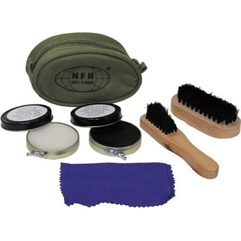 MFH Sada na čistenie obuvi 20311 v olivovom púzdre