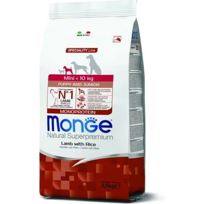 MONGE Mini Puppy Jahňacie a ryža 2,5 kg