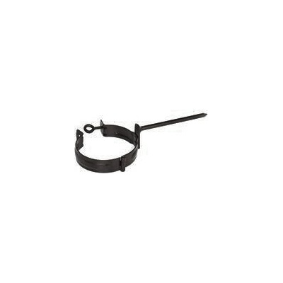 Objímka svodu pozink Lakovaný RAL 8019 šedohnědá ⌀80mm - zatloukací trn FeZn 150mm