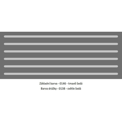Dollken Schodová PVC hrana TK New Generation A 40, 250cm 0146/0138 tm. šedá/sv. šedá u