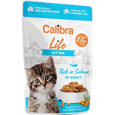 Calibra Cat Life Kitten Salmon in gravy 85 g