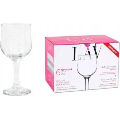 LAV Skleničky na bílé víno Nevakar bezbarvé 6 x 200 Ml