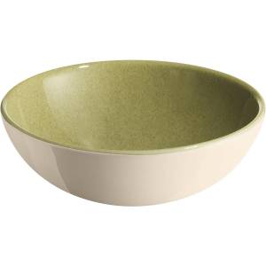 Emile henry (Франция) Керамична купа за салата emile henry individual salad bowl - Ø15.5 см - цвят зелен и екрю (eh 2116-v0)