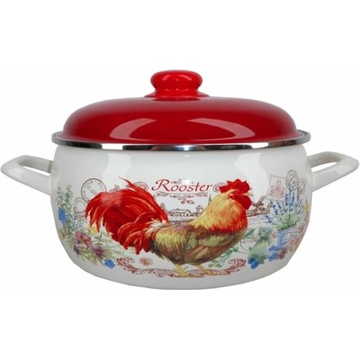 Metalac Kastrol kohout mělký kastrol Prince s poklicí 22 cm 3,5 l