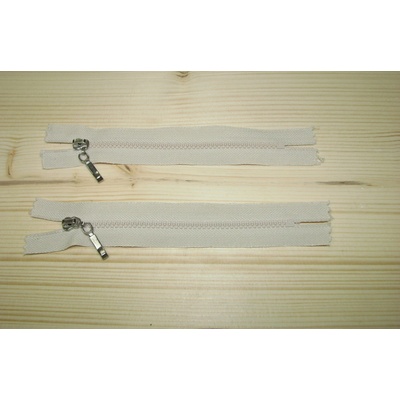 Kostenný zips béžová 3mm nedeliteľný 14cm