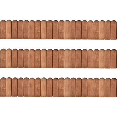 vidaXL Палисади за градина, 3 бр, 120 см, импрегниран бор (3053645)