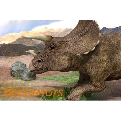 (B) 3D pohľadnica Triceratops
