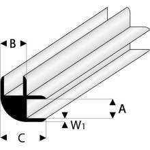 Raboesch profil ASA spojovací rohový 3x1000mm