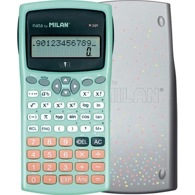 MILAN Kalkulačka M240 Silver - vedecká 10+2 miestna