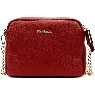 Pierre Cardin malá kožená tmavěcrossbody kabelka no. 48 červená
