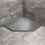 Radaway Душово корито Radaway Doros PT Stone, петоъгълно, 100x100 см, антрацит, акрил (SDRPT1010-01-64S)