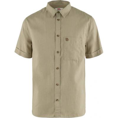 Fjällräven Мъжка риза с копчета Fjällräven Övik Travel Shirt S/S Shirt - Sand Stone (033-1473-0314)