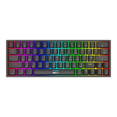 Marvo SHOGO 63, klávesnica US, herná, drôtová (USB), čierna, mechanická, podsvietenie KG955
