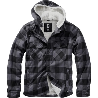 BRANDIT Мъжко зимно яке BRANDIT - Lumberjacket - 3172-черно/сиво Gingham